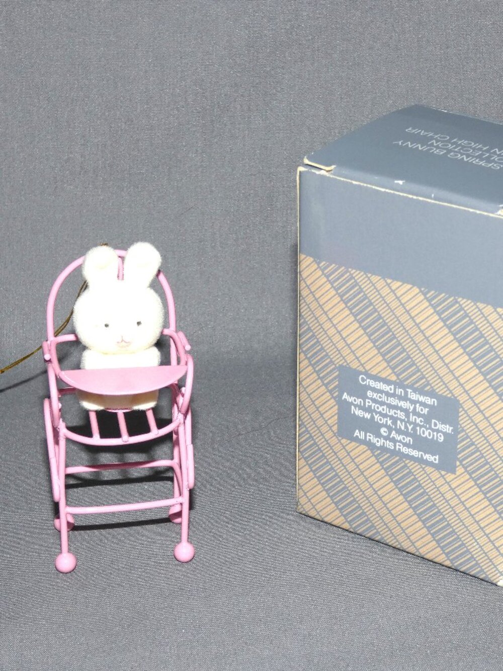 Avon 1979 Spring Bunny Gift Collection Bunny in High Chair Vintage 1979